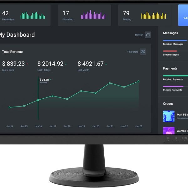 Lenovo D24-40 24-Inch Full HD Monitor | 75Hz, AMD FreeSync™ & Eye Comfort