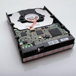 Internal hard disk drive close-up