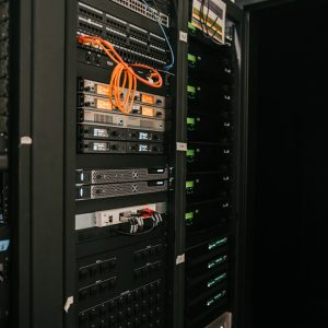 Server rack in a data center
